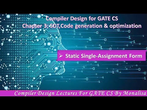 Ch 3.17:Static Single-Assignment Form | Compiler Design lecture for GATE CSE