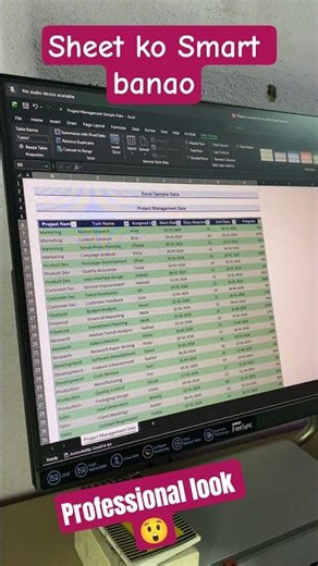 Excel Me Data Ko Table Bana Do | Excel Master trick | #shorts