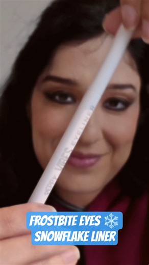 Frostbite Eyes ❄️✨ Snowflake White Liner ft. Glam21 Peppy Vibes Eyeliner #makeupshorts #trendingsong