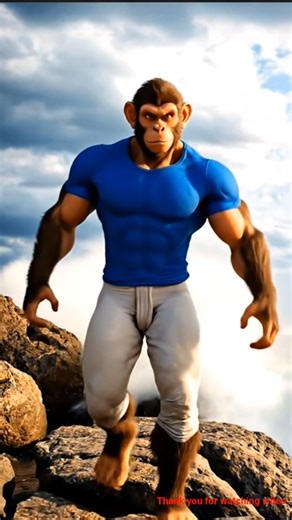 Monkey give is a mother magic Shankh #ai #monkey #shorts