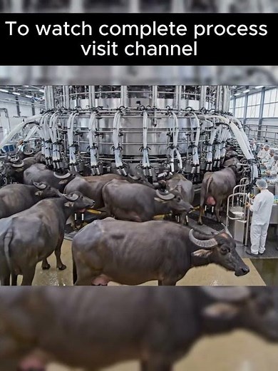 Inside an Automatic Milking Factory – How Milk Is Collected by Machines #factorytour #documentary