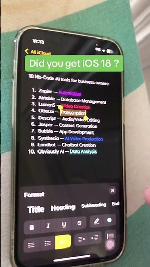 iOS 18 notes app now have beautiful color options.