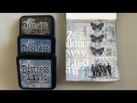 Mixed media art journal page.