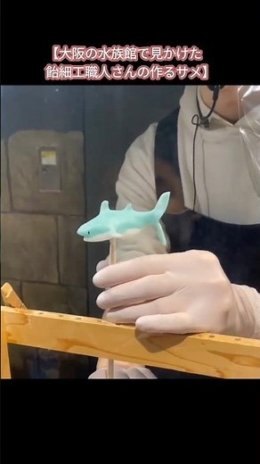 【大阪の水族館で見かけた飴細工職人さんの作るサメ】大阪海遊館で実演していた飴細工職人さんの技♪