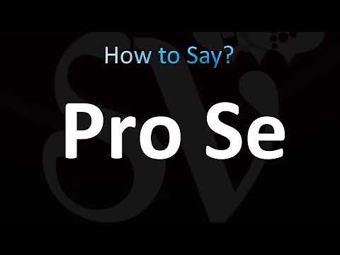 How to Pronounce Pro Se (CORRECTLY!)