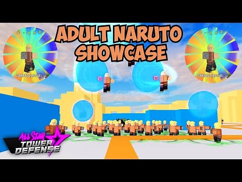 All Star Tower Defense *NEW* Adult Naruto (Zaruto Adult) Showcase! | ROBLOX