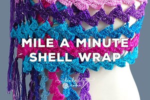 Crochet Mile A Minute Shell Wrap / Scarf — Hooked by Robin
