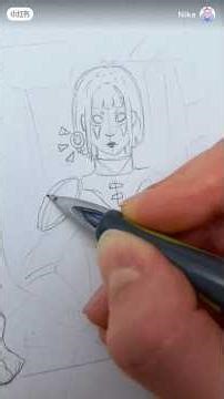 SpeedPaint. Drawing in sketchbook. Lineart