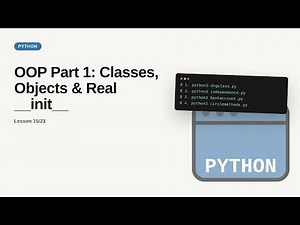 Python - Web development basic Series: OOP Part 1: Classes, Objects & Real __init__