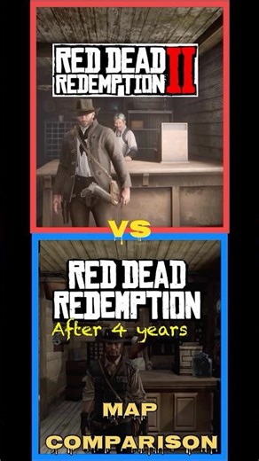RDR1 VS RDR 2 Map Comparison #rdr2 #gaming #rdr video source ​⁠‪@ZacCoxTV‬