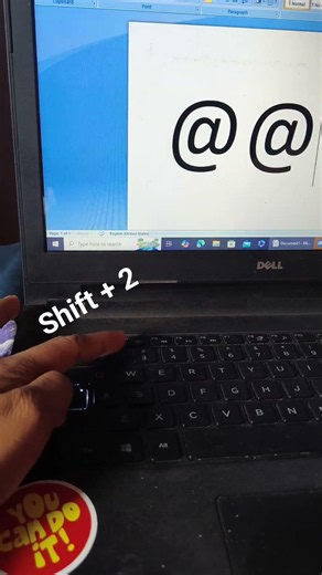 How to Type the @ At symbol @@@ First shortcut #laptop #computer #keyboard #typing #laptop #viral