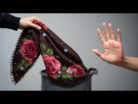 Don’t Throw Away Old Torn or Faded Scarf! ♻️ Genius Upcycle Idea