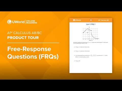 UWorld’s Course for AP® Calculus Product Tour: Free-Response Questions (FRQs)