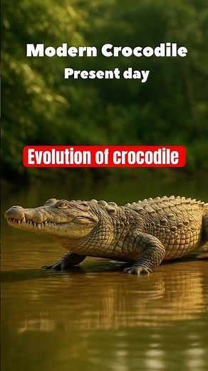 Evolution of modern crocodiles! 🐊! 300 million years in 30 seconds!