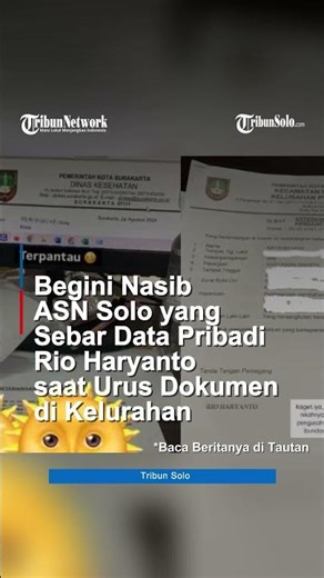 Begini Nasib ASN Solo yang Sebar Data Pribadi Rio Haryanto saat Urus Dokumen di Kelurahan