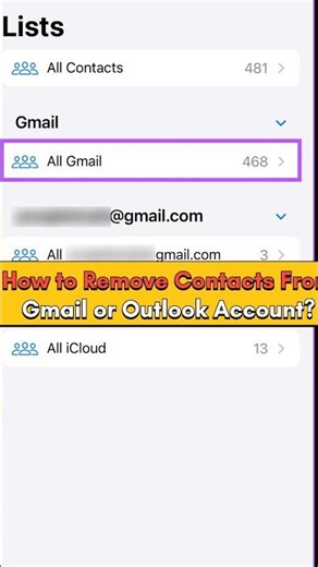 How to Remove Contacts from a Gmail or Outlook Account? #iphonetipsandtricks #howto #iphonetips