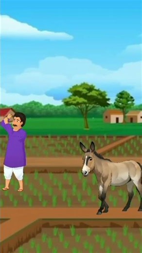 Funny Farmer & Donkey 😂🐴 | Hard Work Turns Into Laughs 🌾 #Shorts