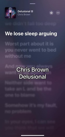 Delusional - Chris Brown Lyrics Video