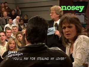 Watch HUNDREDS of full classic episodes of Jerry Springer! Check out nosey.com today! #JerrySpringer #Nosey | The Jerry Springer Show