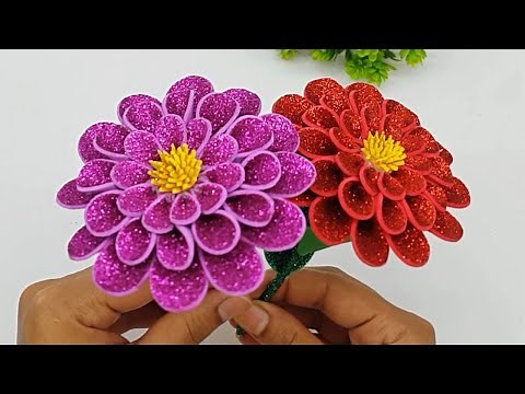 How to Make Amazing Flowers Foam Sheet Craft Ideas Step by Step Tutorial