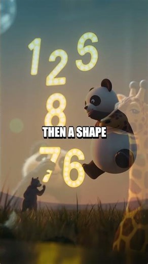 Panda Giraffe Glow Learn Shapes and Numbers in a Meadow
