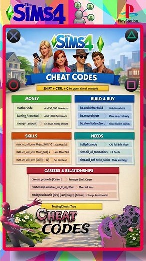 "🎮 The Sims 4 Ultimate Cheat Codes – Level Up Fast! 💰🏠✨"
