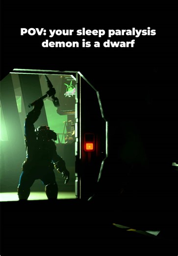 On the plus side, he'll never say no to a round of Deep Rock Galactic. #deeprockgalactic #deeprockgalacticmemes #gamingmemes #sleepparalysis #gaming