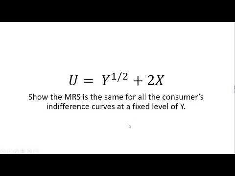 Quasi-Linear Utility Function and Marginal Rate of Substitution