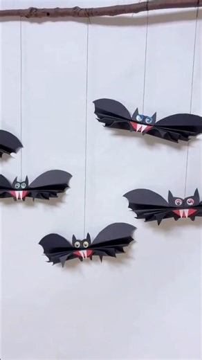 🦇 How to Make Paper Bats – Easy & Fun DIY Idea!