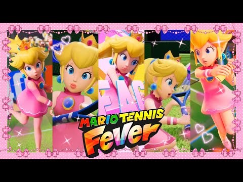 ♥Peach's entrance and moments from Mario Tennis Fever (opening)♥