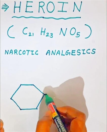How to Draw Heroin Structure Step by Step 💊