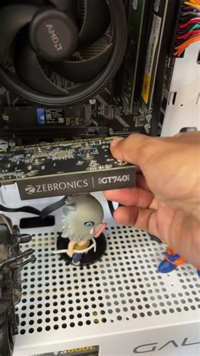 Upgraded my gpu from gt740 to 9060xt ⚡️ #9060xt #amd #nvidia