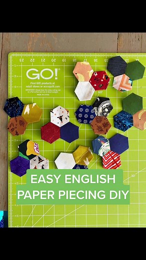 #DIY easy #englishpaperpiecing project! #epp #accuquiltgo #accuquilt #quilting #quiltersoftiktok