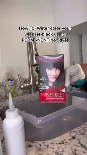 How to Color Wigs Jet Black with Permanent Box Dye