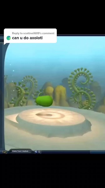 Reply to @scottneil609 I would walk him around to show him off but I can't in this menu #game #requests #spore #creatures #pc #fyp #alien #axolotl