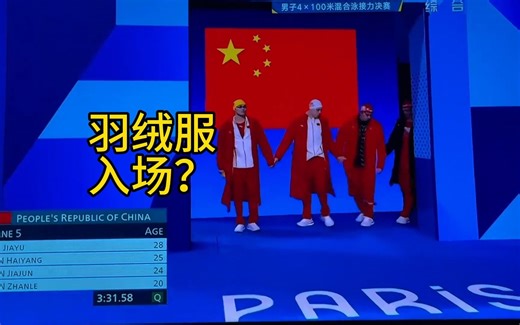 游泳运动员为啥穿着羽绒服入场