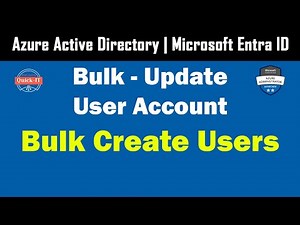How to bulk create Azure Active Directory Users using CSV File in Azure Portal