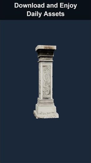 Ancient Stone PIllar 02 #DailyAssets