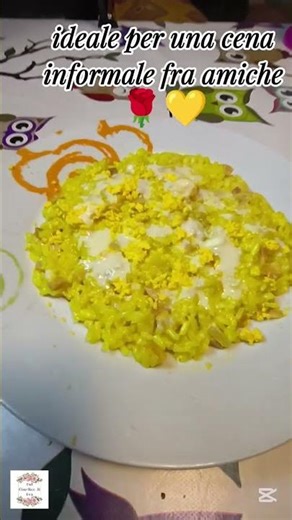 Risotto alla curcuma con tuorlo mimosa 🌼
