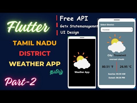 Flutter Weather App Step-by-Step in tamil