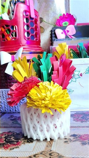Easy Paper Flower Basket 🌸 | DIY Table Decor Idea