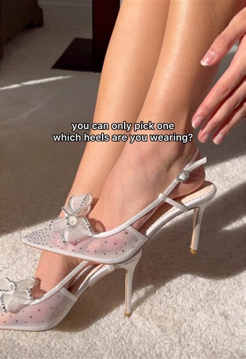Your sign to choose your wedding shoe sparkle ✨ Which one wins? #bellabelleshoes #weddinginspo #2026bride #weddingshoes #heels