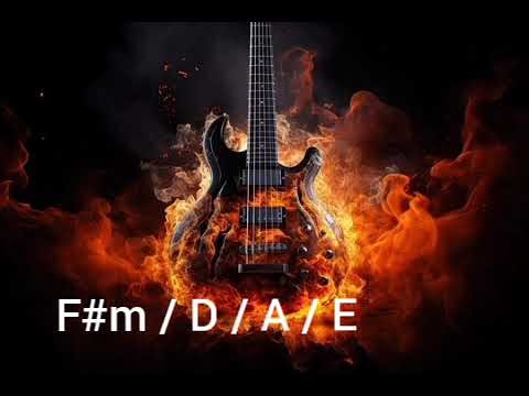 F# minor backing track (F#m D A E chord progression) 80 BPM