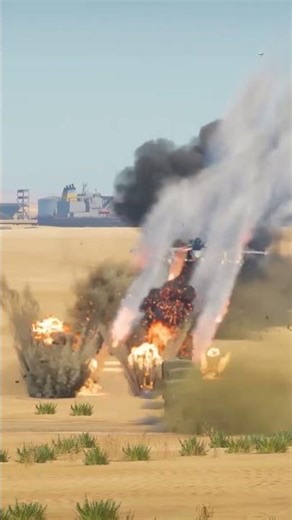 Insane Fiat G.91 Strafing Run Hits Every Truck 🚛#izrael #Israelnewz #izrailnewz #shortvideo