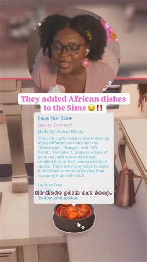 African dishes added to the Sims!!