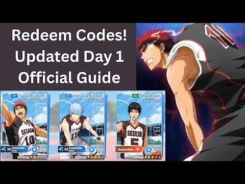 Redeem Codes! Updated Official Day 1 Guide - Kuroko's Basketball Street Rivals