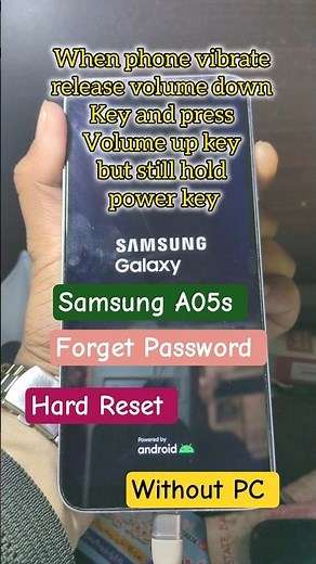 How To Hard Reset SAMSUNG Galaxy A05S | Sm-A057f forget Password | Recovery Method #shortsfeed