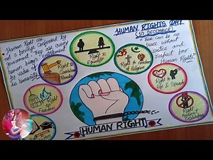 Human Rights Day Drawing 2022/Very Easy Human Rights Poster Drawing/Human Rights Art For Beginners