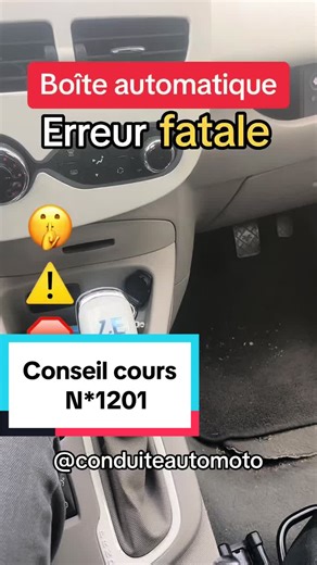 Conseil pour éviter les erreurs en conduite de boîte automatique