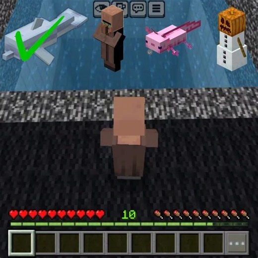 Can these Minecraft mobs survive the ultimate underwater trench? 🌊 #minecraft #shorts